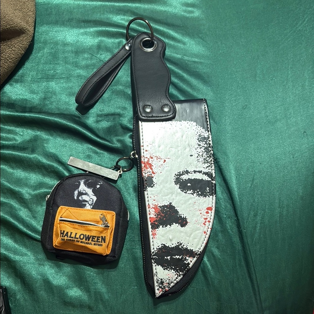 Halloween Michael Myers Knife Sheath with Halloween Pouch or mini backpack with